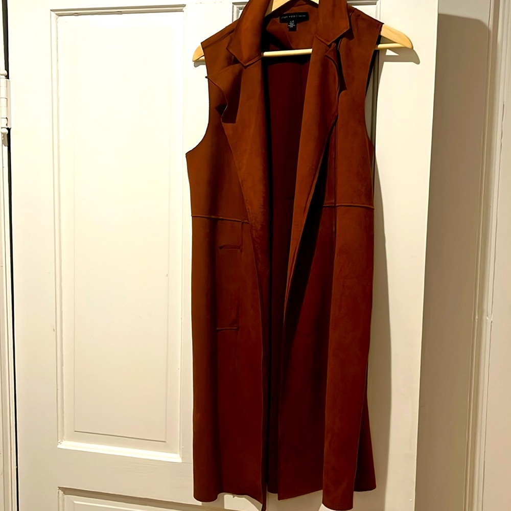 Joan Vass suede vest size small